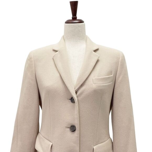 Ann Taylor Cashmere Wool Blend 3 Button Blazer Taupe Light Tan Size 4P 4 Petite - Picture 8 of 15